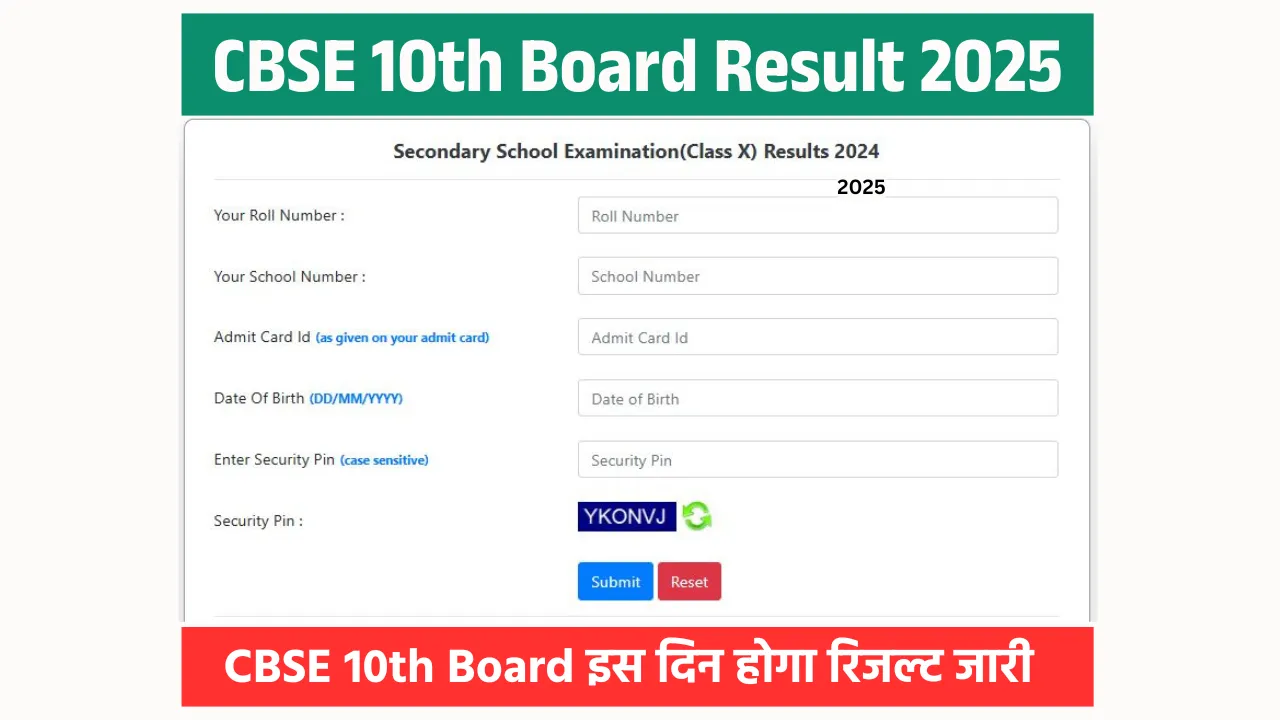 CBSE 10th Board Result 2025